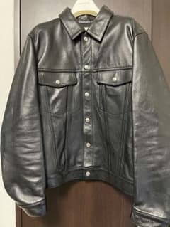 vintage leather jean jacket 190 レザージャケットのサムネイル
