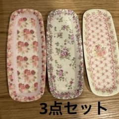 レトロなバラ柄　おしぼりトレイ　3点セットのサムネイル