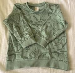 H&M 恐竜スウェット　グリーン92のサムネイル