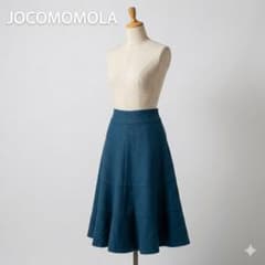 ホコモモラ シビラ ティアードフレアスカート 40 L 濃紺 ネイビー ウール混のサムネイル