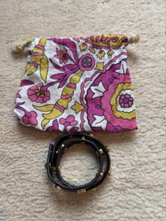 Tory Burch レザー 二重巻き ブレスレット ゴールドスタッズのサムネイル
