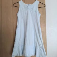 125cm 子供服 Fille et Toit 水色 ノースリーブワンピースのサムネイル