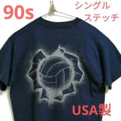 90s シングルステッチ Tシャツ バレーボール フルーツオブザルーム 