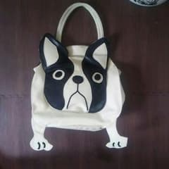 送料込◎美品◎ボストンテリアorフレンチブルドッグのトートバッグ♡A4入ります！のサムネイル