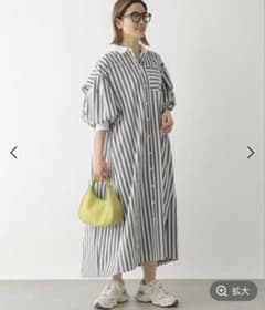 【値下げ】LEPSIMレプシム ストライプ シャツワンピースのサムネイル