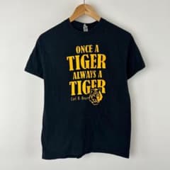 00s GILDAN タイガープリント 半袖Tシャツ ブラック グランジ Y2Kのサムネイル