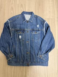ニコアンドniko and... デニムジャケット ダメージ加工 袖取り外し可 