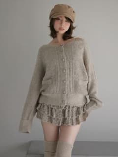 ベージュRiri crochet knit set up　andmaryのサムネイル