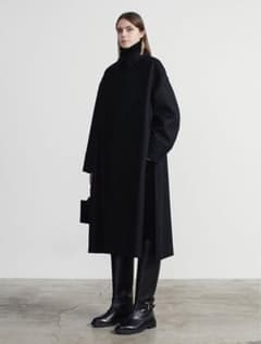 THE RERACS バルカラーコート　黒のサムネイル