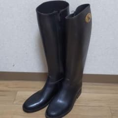 レインブーツ ロングブーツ 黒のサムネイル