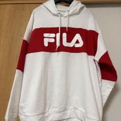 FILA フード付きパーカー ホワイト/レッドのサムネイル
