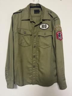 HYSTERIC GLAMOUR ミリタリーシャツ オリーブ　Sのサムネイル