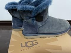 UGG アグ 25センチ ムートンブーツ ブルー ベイリーボタンのサムネイル