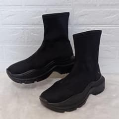【Excellent Condition/XL】YELLO Platform Sneaker Boots, Black, Approx. 25.5cm