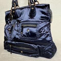 TOD'S ナイロン トートバッグ レザー 光沢 大容量 A4 ネイビー TOD'S ナイロン トートバッグ レザー 光沢 大容量 A4 ネイビー - メルカリ