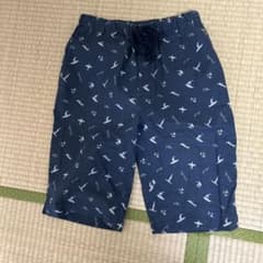 サーファー柄 ハーフパンツ ネイビー ウエストゴムのサムネイル