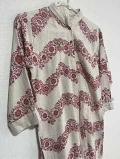 花柄 ロングシャツ 長袖 七分袖のサムネイル