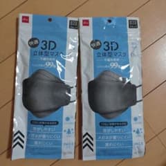 ダイソー3Dマスクブラック6枚入りセットのサムネイル