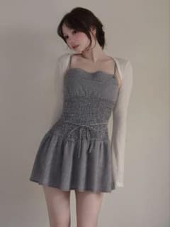 Andmary Betty shirring mini dressのサムネイル