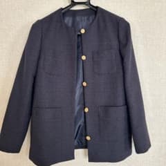 洋服の青山 ネイビー ノーカラージャケットのサムネイル