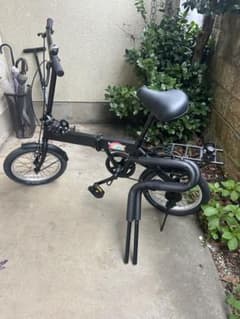 Rainbow Park サーフキャリア付き折りたたみ自転車 マットブラックのサムネイル