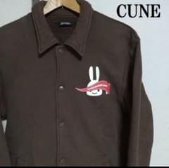 CUNE キューン ボアジャケット Lサイズ ビッグロゴ ビッグプリント 