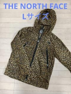 THE NORTH FACE マウンテンパーカー ブラック/レオパード柄 THE NORTH FACE レオパード柄 マウンテンウインドパーカー メンズ