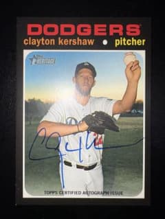 Topps クレイトン カーショー　直書き 背番号インスク入り 直筆サインカード カーショー KERSHAW 直筆サインカード Topps Dodgers - メルカリ
