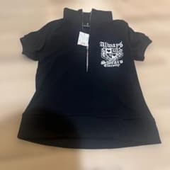 ハーフジップ 半袖 Tシャツ ブラックのサムネイル