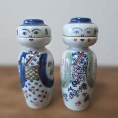 こけし型 陶器 徳利 男女ペアセット 染付 色絵 昭和レトロ - メルカリ