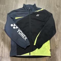 YONEX ジップアップジャケット 黒/緑 Mのサムネイル