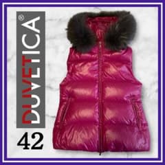 DUVETICA GOCCIA ダウンベスト ラクーンファー　42 ピンク DUVETICA GOCCIA ダウンベスト ラクーンファー 42 ピンク - メルカリ