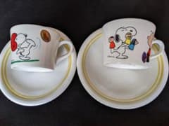 PEANUTS SNOOPY カップ＆ソーサー 2客のサムネイル
