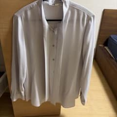 UNIQLO レーヨンボウタイブラウス ライトグレーのサムネイル