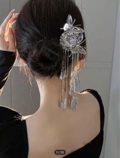髪飾り　かんざし　レトロスタイル ヘアピン バタフライのサムネイル