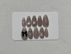 ネイルチップ リボン ハート ドットのサムネイル