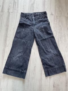GAP デニム ブラックワイドパンツ 140のサムネイル