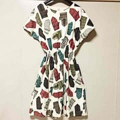 ワンピース 秋冬 手袋柄 フリーサイズ graniphのサムネイル