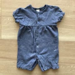 ★美品★バースデイCottoli 星柄ロンパース ダークブルーネイビーのサムネイル