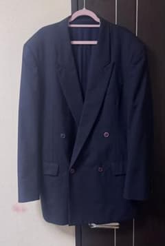 80s ISSEY MIYAKE MEN ダブルジャケット 紺 M(L相当) - メルカリ