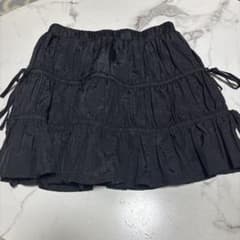 LOWRYS FARM ティアードミニスカート ブラックのサムネイル