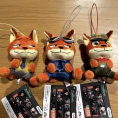 ズートピア ニック・ワイルド　こてっとペったんミニマスコット　全３種　コンプ