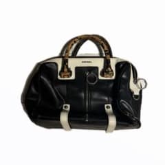 DIESEL ハンドバッグ ブラック ホワイトのサムネイル