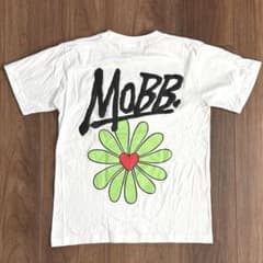 MOBB フラワーロゴ バックプリント 半袖Tシャツ ホワイト Sサイズのサムネイル