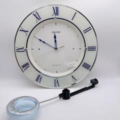 美品】リズム時計 電波振子時計 スワロフスキー 8MX402SR 白 - メルカリ