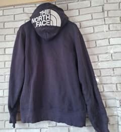 THE NORTH FACE ネイビー フルジップパーカー　フードロゴ