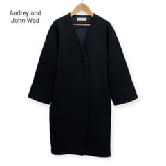 Audrey and John Wad ノーカラー コーディガン 黒 FREE