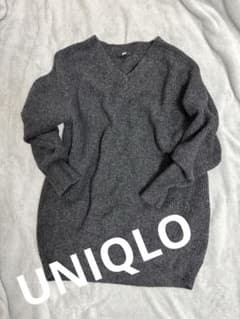 値下げ！UNIQLO スフレヤーン ニット セーター チュニック ミニワンピのサムネイル