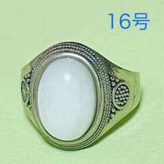 アンティーク調オーバル・ムーンストーン・シルバー925 リング [ 16号 