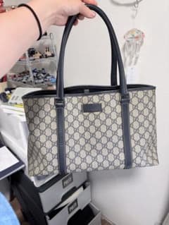 Gucci トートバッグ ベージュ/ネイビーのサムネイル